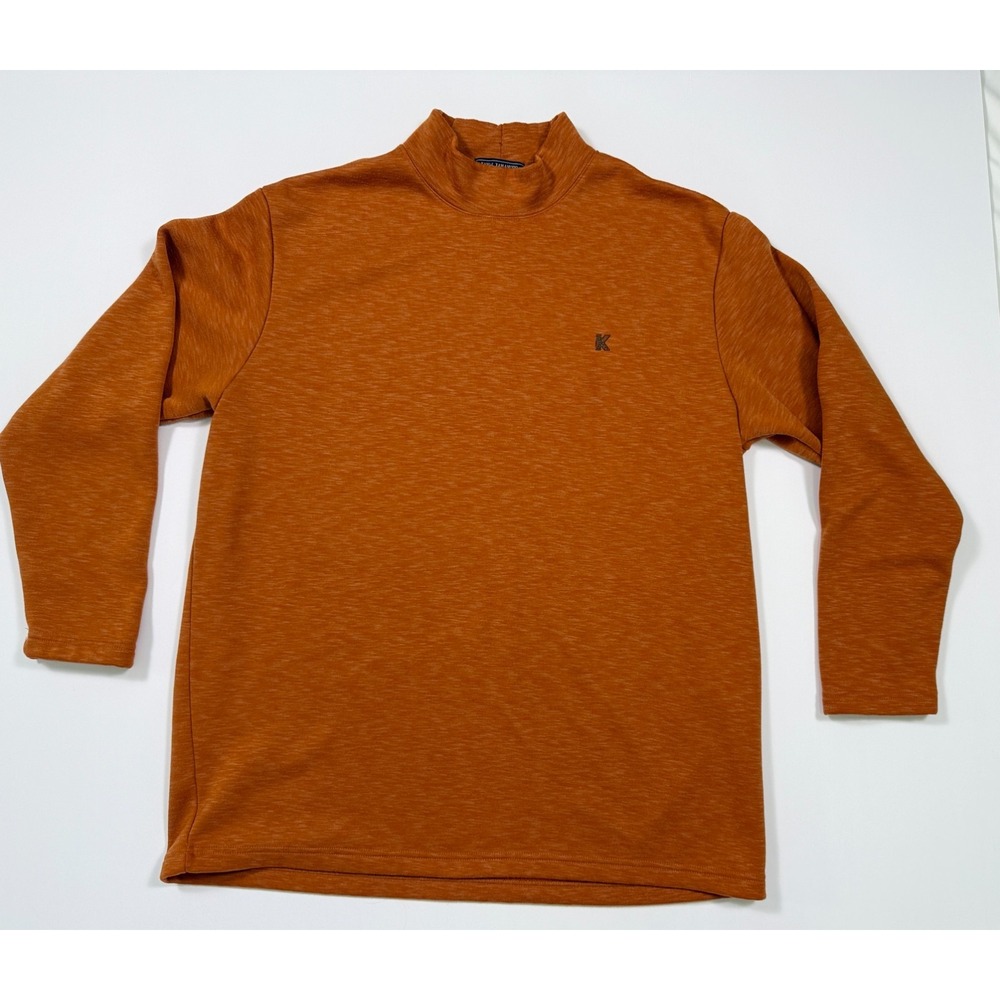 Vintage Kansai Yamamoto Homme Sweatshirt‎ Mock Turtleneck Dark Orange LL Japan